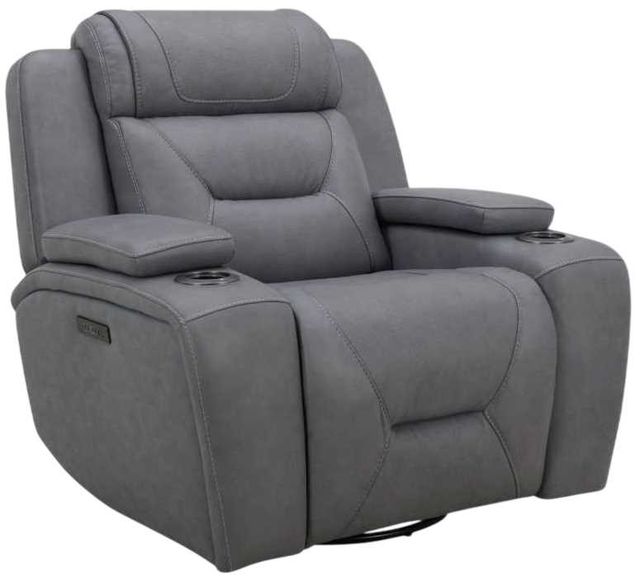 Liberty Furniture Chapman Aline Blue Gray Leather Power Recliner-0