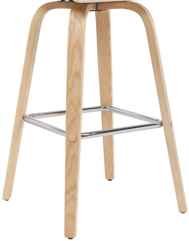Armen Living Vienna 2-Piece Oak/White Swivel Barstool Set-4