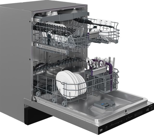 Beko 24" Fingerprint Free Stainless Steel Top Control Built In Dishwasher-2