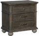 Mazin Furniture Motsinger Wire-Brushed Rustic Brown Nightstand-1