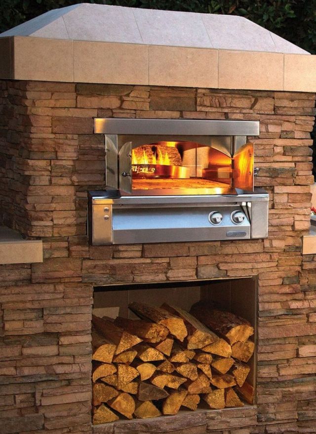 Alfresco™ 30" Stainless Steel Built-In Liquid Propane Pizza Oven-1