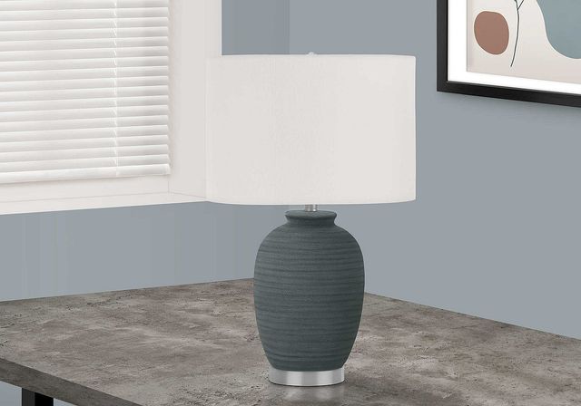 Monarch Specialties Inc. 24"H Blue Ceramic Table Lamp-4