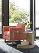 Lexington Home Shadow Play Highball Clear Top End Table with Brown Base-1