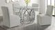 Elements International Merlin 5-Piece Chrome/Grey Round Dining Set-0