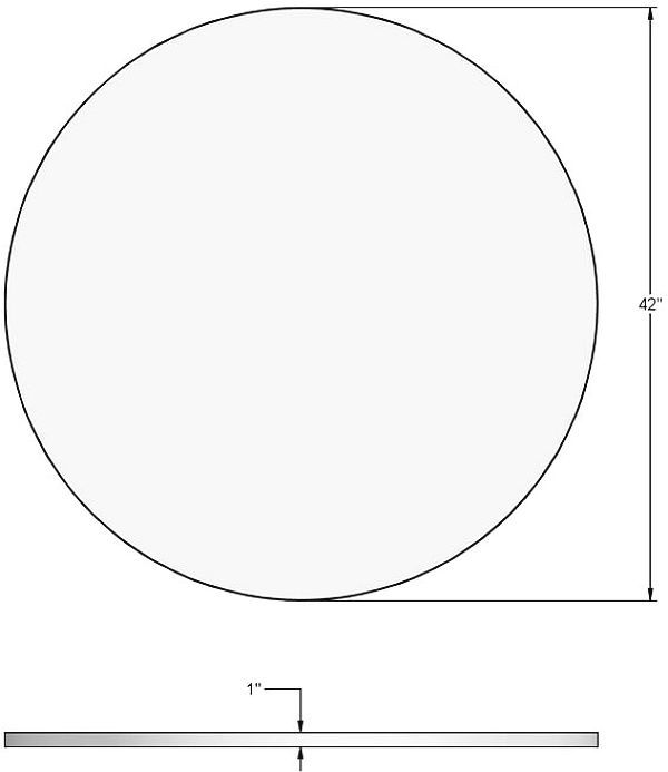 Amisco Customizable Gemma 42" Round Pub Table with 1" Walnut Veneer Top-1