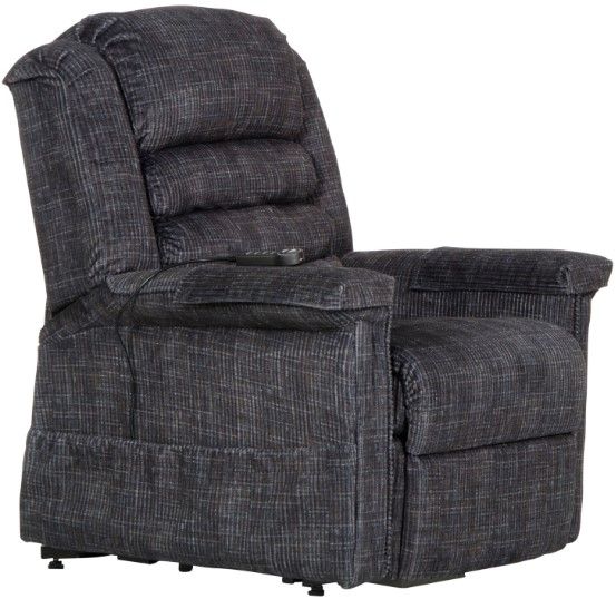 Catnapper® Soother Smoke Power Lift Full Lay Out Chaise Recliner with Heat and Massage-0