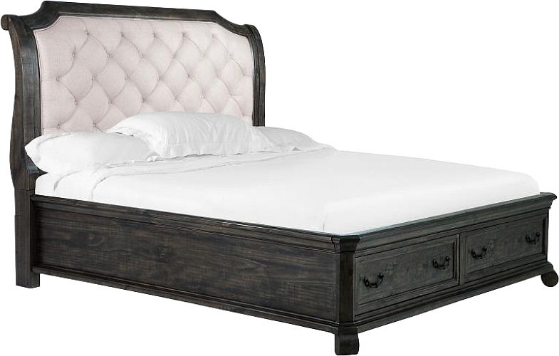 Magnussen Home® Bellamy Peppercorn Complete King Sleigh Storage Bed