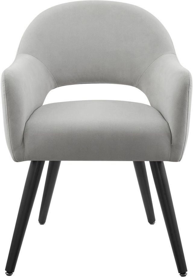 Powell® Sabine Light Grey Velvet Arm Chair-1