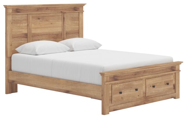 Signature Design by Ashley® Fenderport Tan 68" Queen Panel Storage Bed-0