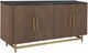 Fairfield® Dimitri Kafe 4-Door Credenza with Galaxy Black Marble Top-0