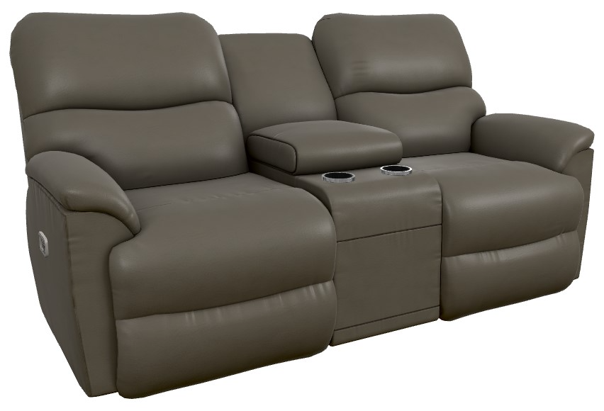 La-Z-Boy® Trouper Tar Power Reclining Loveseat with Console