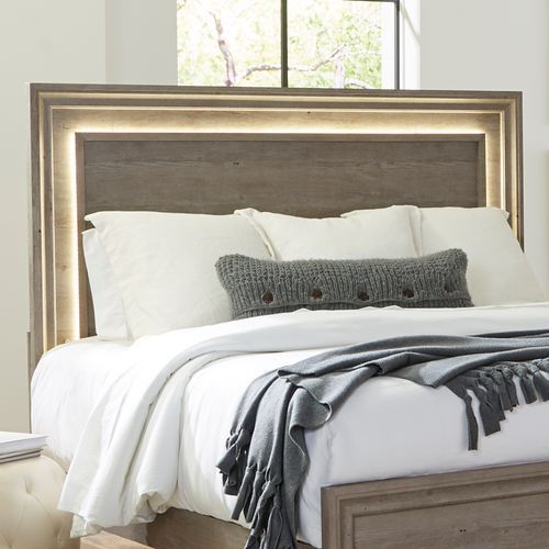 Clearance Liberty Furniture Horizons Graystone King Panel Bed-2