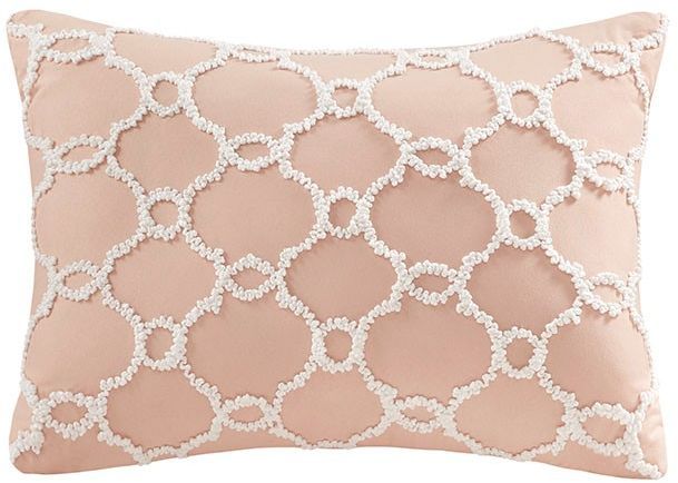 Olliix by Madison Park Essentials Blush/Grey Twin Maible Complete Comforter and Cotton Sheet Set-3