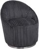 Uttermost® Crue Gunmetal Swivel Chair-0