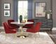 Coaster® Kella Natural Marble Round Dining Table with Gold Base-3