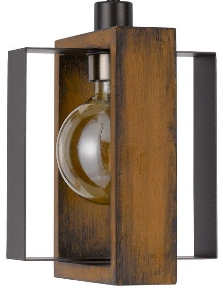 Cal® Lighting & Accessories Agrigento Black/Wood Mini Pendant-2