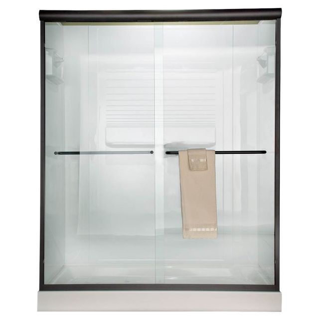 American Standard Euro Silver Shine Frameless Sliding Shower Doors-0