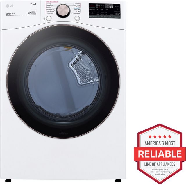 LG 7.4 Cu. Ft. White Front Load Gas Dryer-1