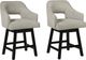 Signature Design by Ashley® Tallenger Brown/Linen Upholstered Swivel Bar Stool -3