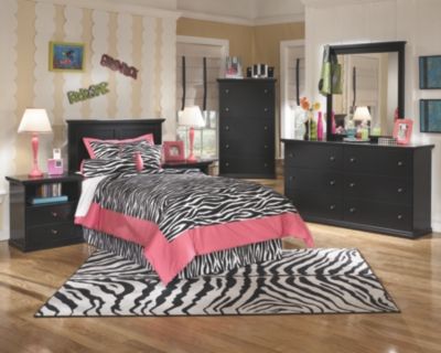 Signature Design by Ashley® Maribel 2-Piece Black Twin Panel Headboard Set-3