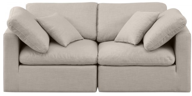 Meridian Furniture Indulge 2-Piece Beige Modular Sofa-1
