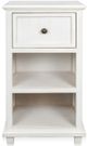 StyleCraft Eggshell 1-Drawer Side Table with Two Shelves-0
