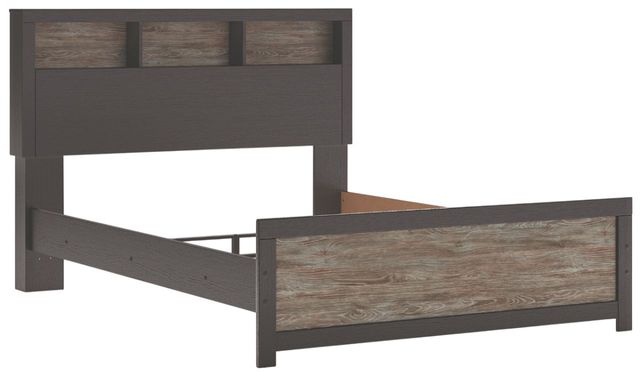 Signature Design by Ashley® Broachmyn Black/Gray Lighted Queen Bookcase Panel Bed-0