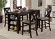 Furniture of America® Lana 2-Piece Dark Walnut/Gray Counter Stool Set-1
