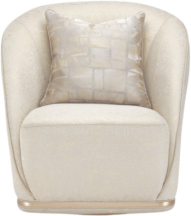 Michael Amini® La Rachelle Gold Rush/Medium Champagne Swivel Chair-2