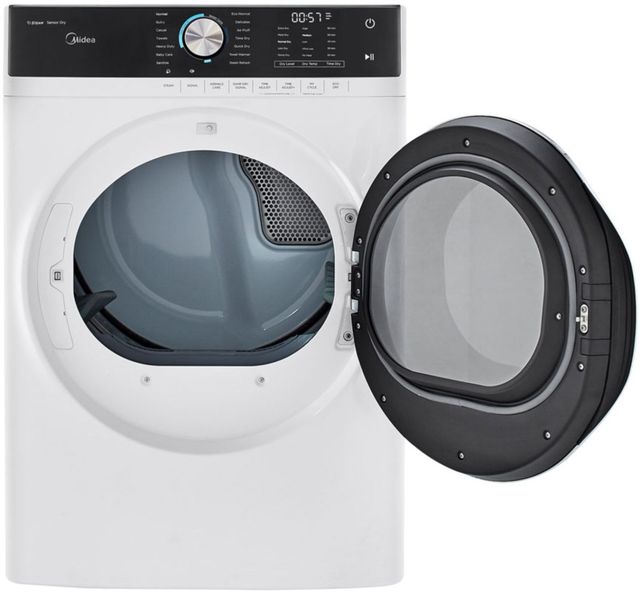 Midea® 8.0 Cu. Ft. White Front Load Gas Dryer-1