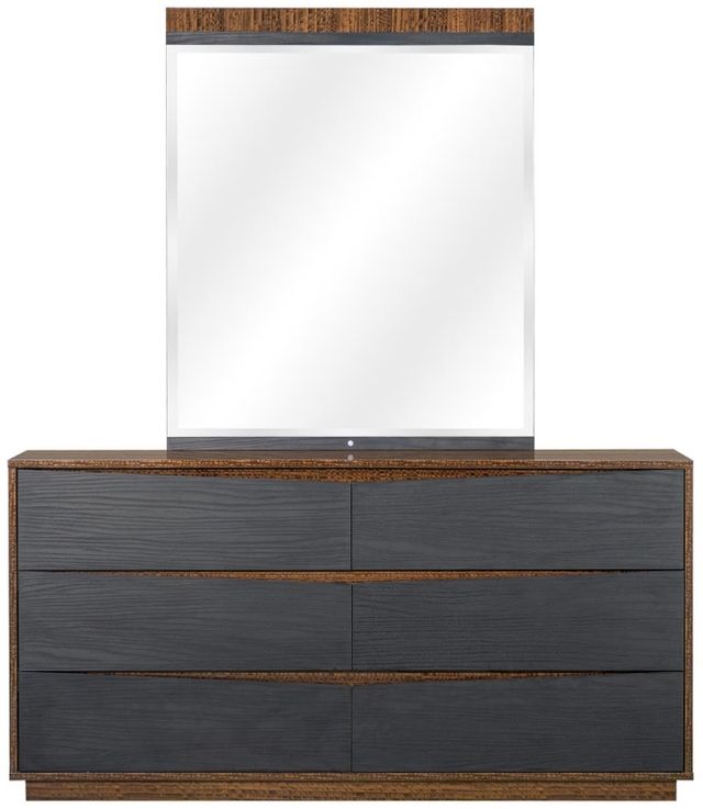 Michael Amini® Kayner Charcoal Dresser with Mirror-1