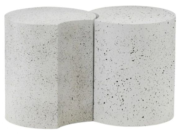 Meridian Furniture Dimple 2-Piece White 16" Modular Nesting End Table Set-0