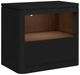 Elements International Rosalie Black Nightstand-0