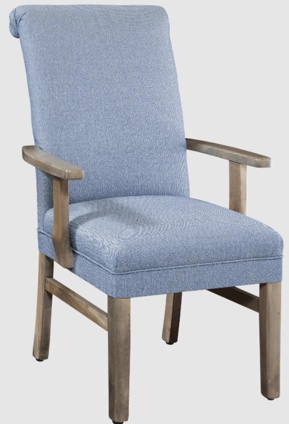 Urban Collections by Yutzy Woodworking Jackson Light Blue/Taupe Parsons Arm Dining Chair-0