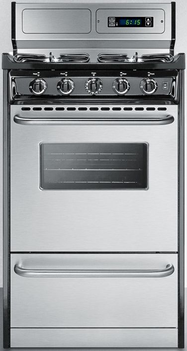 Summit® 20" Stainless Steel Freestanding Gas Range-2