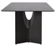 Armen Living Zoey Gray Glass Dining Table with Black Base-5