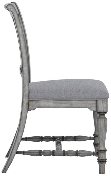 Flexsteel® Plymouth® 2-Piece Distressed Graywash Upholstered Dining Chair Set-3