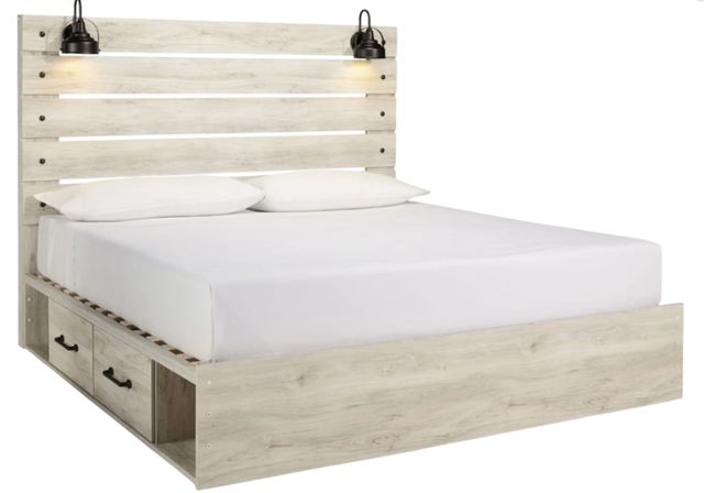 Signature Design by Ashley® Cambeck Whitewash King 2-Drawer Storage Panel Bed-0