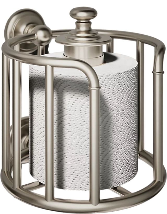 KOHLER® Artifacts® Vibrant Brushed Nickel Toilet Paper Carriage-1