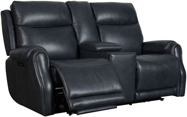 Liberty Furniture Clinton Carmel Slate Leather Power Reclining Loveseat with Power Headrest and Power Lumbar-1