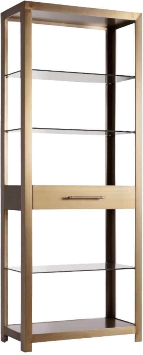 Hooker® Furniture Curata Brushed Brass Bunching Bookcase-0