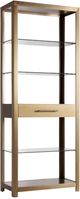 Hooker® Furniture Curata Brushed Brass Bunching Bookcase-0
