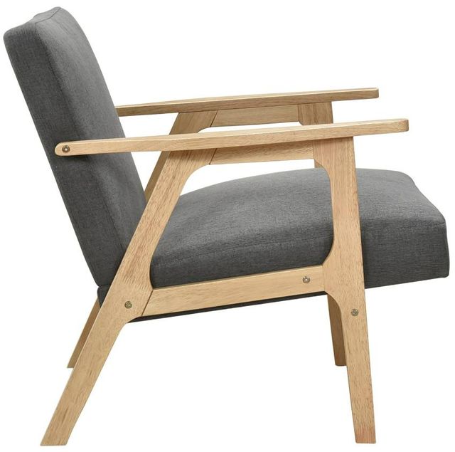 Homelegance® Omara Dark Gray/Natural Accent Chair-3