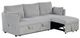 Furniture of America® Denholme Gray Sectional with Pull Out-1