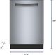 Bosch® 500 Series 24" Stainless Steel Top Control Built In Dishwasher-2