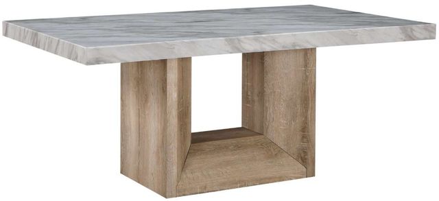 Global Furniture USA D02 Gray Dining Table with Natural Base-0