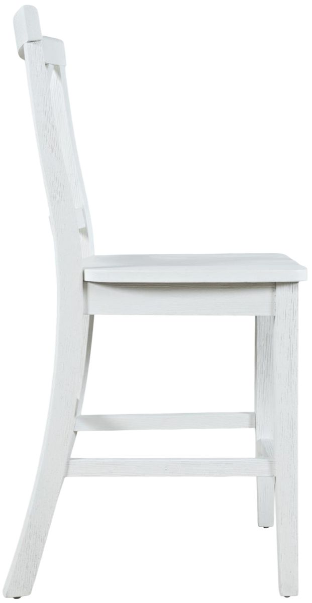 Jofran Inc. Eastern Tides Brushed White Counter Stool-2