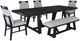 Elements International Transcend 6-Piece Charcoal/Light Gray Dining Set-0