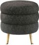 TOV Furniture Ladder Black Tweed Ottoman-0