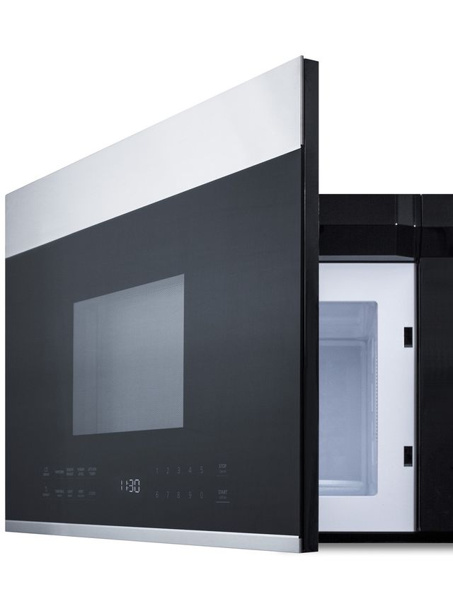 Summit® 1.3 Cu. Ft. Black with Stainless Steel Over the Range Microwave-3